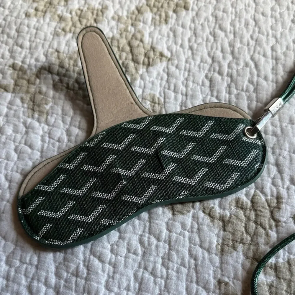 Green Go-yard Inspired Patterned Singlass Holder with Lanyard
